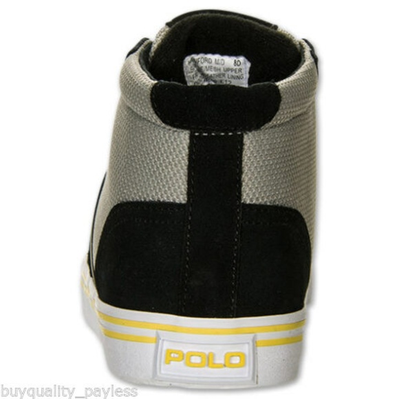 POLO RALPH LAUREN Hanford Hi Top Sneakers Boot 10 - Picture 4 of 6